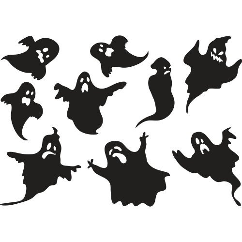 Набір вінілових наклейок - Приведення Halloween /Хеллоуїн