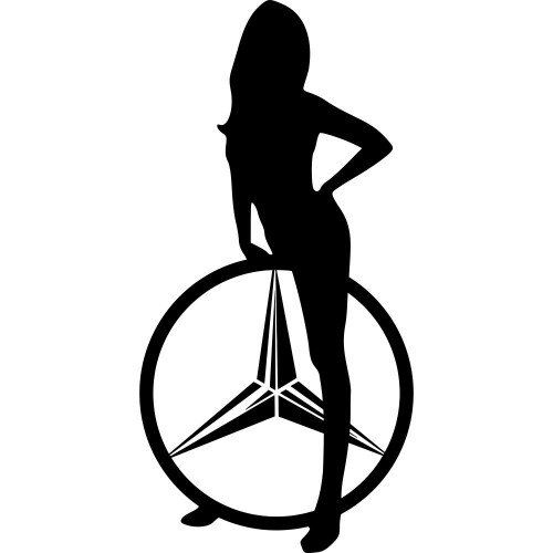 Виниловая наклейка на автомобиль - Мерседес Девушка | Mercedes-Benz Girl v2