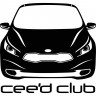 Вінілова наклейка на автомобіль - Kia Ceed Club Вінілова наклейка на автомобіль - Kia Ceed Club