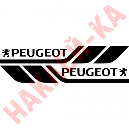 Набір вінілових наклейок на борт автомобіля - Peugeot (2 шт)