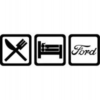 Вінілова наклейка на автомобіль - Eat Sleep Ford
