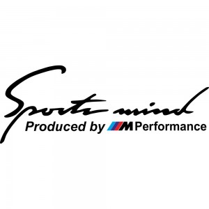 Виниловая наклейка на автомобиль - Sports mind M Performance