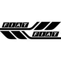 Набір вінілових наклейок на борт автомобіля - Fiat (2 шт)
