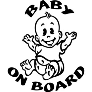 Виниловая наклейка на автомобиль - Baby on Board v30