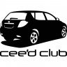 Вінілова наклейка на автомобіль - Kia Ceed Club v3 Вінілова наклейка на автомобіль - Kia Ceed Club v3