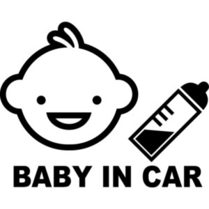 Вінілова наклейка на автомобіль - Baby in Car v7