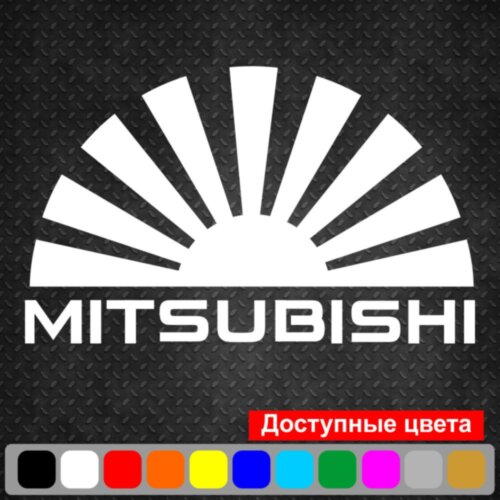 JDM наклейка на автомобиль - Японский флаг Mitsubishi