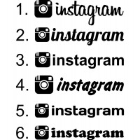 Вінілова наклейка - Instagram, Інстаграм v2