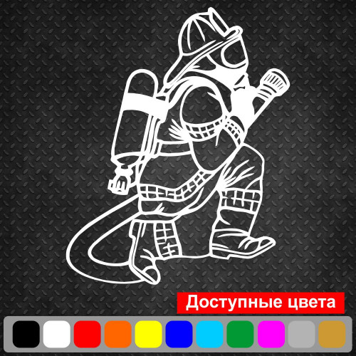 Вінілова наклейка на автомобіль - Пожежний v2