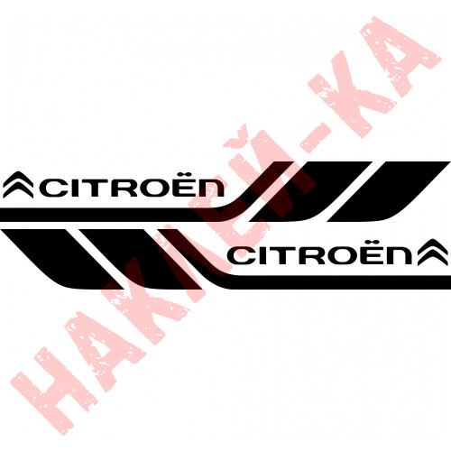 Набір вінілових наклейок на борт автомобіля - Citroen (2 шт)