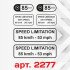 Виниловые наклейки на грузовик - SPEED LIMITATION 85 km/h - 53 mph (поклейка изнутри)