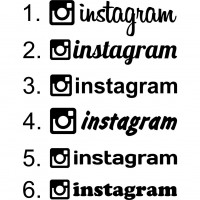 Вінілова наклейка - Instagram, Інстаграм v3