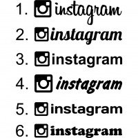 Вінілова наклейка - Instagram, Інстаграм v3