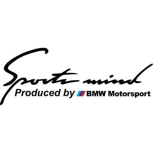 Виниловая наклейка на автомобиль - Sports mind BMW Motorsport v2