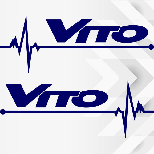 Набір вінілових наклейок на автомобіль - Mercedes Vito Пульс (2шт.)
