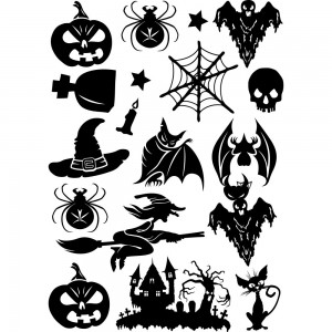 Набір вінілових наклейок - Halloween /Хеллоуїн v3