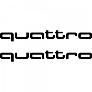 Набір вінілових наклейок на автомобіль - Audi Quattro (2 шт.)