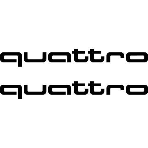 Набір вінілових наклейок на автомобіль - Audi Quattro (2 шт.)