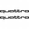 Набір вінілових наклейок на автомобіль - Audi Quattro (2 шт.) Набір вінілових наклейок на автомобіль - Audi Quattro (2 шт.)