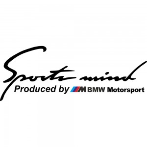 Вінілова наклейка на автомобіль - Sports mind M BMW Motorsport
