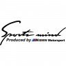 Виниловая наклейка на автомобиль - Sports mind M BMW Motorsport Виниловая наклейка на автомобиль - Sports mind M BMW Motorsport