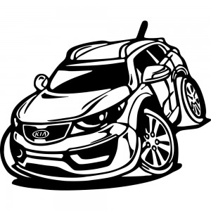 Вінілова наклейка на автомобіль - Kia Sportage