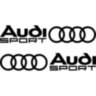 Набір вінілових наклейок на автомобіль - Audi Sport (2шт)