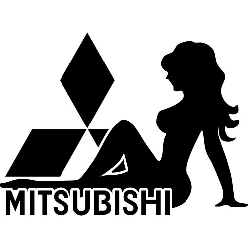 Вінілова наклейка на автомобіль - Mitsubishi Girl