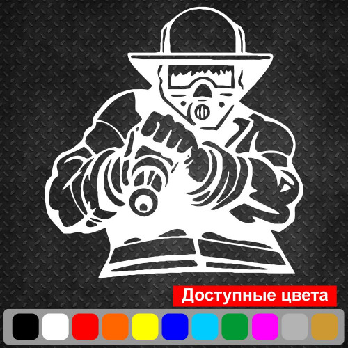 Виниловая наклейка на автомобиль - Пожарный v6