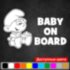 Вінілова наклейка на автомобіль - Baby on Board v32 (The Smurfs) Вінілова наклейка на автомобіль - Baby on Board v32 (The Smurfs)