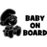 Вінілова наклейка на автомобіль - Baby on Board v32 (The Smurfs) Вінілова наклейка на автомобіль - Baby on Board v32 (The Smurfs)