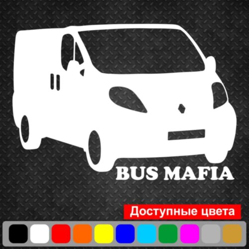 Виниловая наклейка на автомобиль - Bus Mafia Renault Trafic