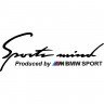 Виниловая наклейка на автомобиль - Sports mind M BMW Sports