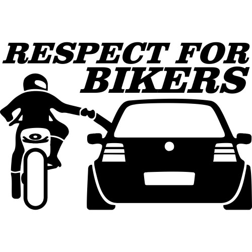 Вінілова наклейка на автомобіль - Respect for Bikers