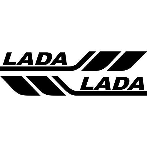 Набір вінілових наклейок на борт автомобіля - Lada (2 шт) v2