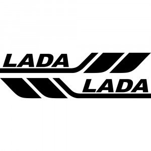 Набір вінілових наклейок на борт автомобіля - Lada (2 шт) v2