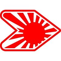 Наклейка на автомобіль - Wakaba Rising Sun /JDM Прапор Японії