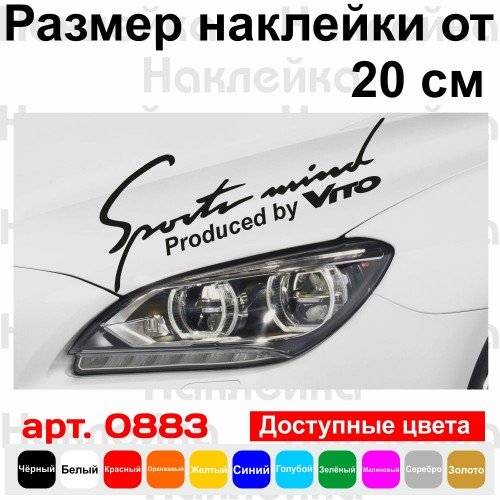 Вінілова наклейка на автомобіль - Sports mind