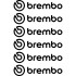 Комплект наклейок на супорта - Brembo NEW (6 шт.)