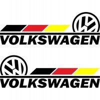 Набір вінілових наклейок на автомобіль - Volkswagen (2шт)