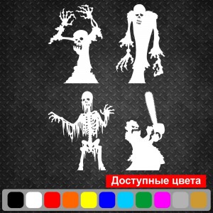 Набір вінілових наклейок - Монстри на Хеллоуїн /Halloween Monsters v2