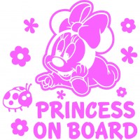 Виниловая наклейка на автомобиль - Princess on Board