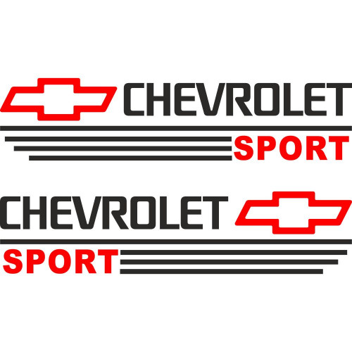 Набор наклеек на зеркала авто - Chevrolet Sport v2 (2шт)