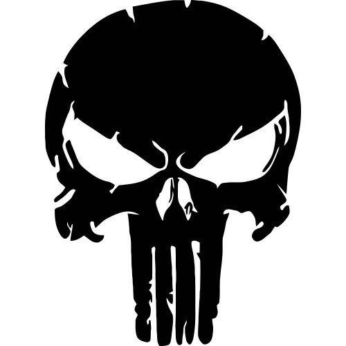 Вінілова наклейка на автомобіль - Череп Каратель /Punisher