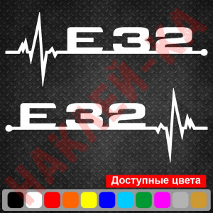 Набір вінілових наклейок на автомобіль - E32 Пульс BMW (2шт.)