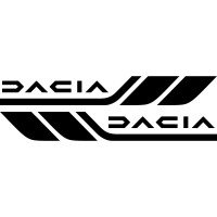 Набор виниловых наклеек на борт автомобиля - Dacia v2 (2 шт)