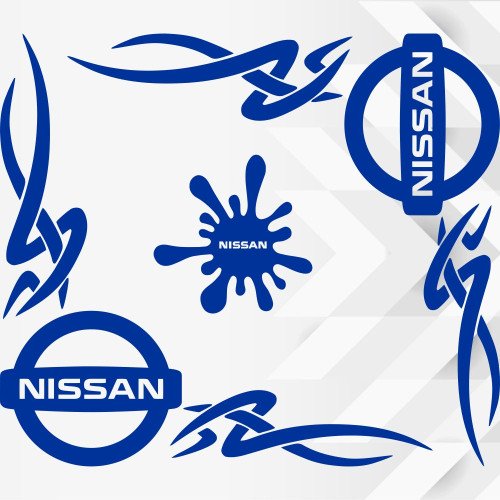 Набір наклейок на автомобіль - Куточки на бічні стекла Nissan