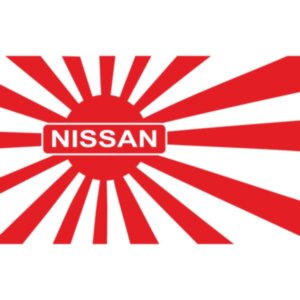 Наклейки на автомобіль - Японський прапор JDM Nissan