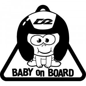 Вінілова наклейка на автомобіль - Baby on board v43