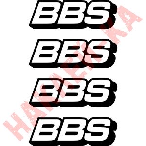Комплект наклейок на диски - BBS (4 шт.)